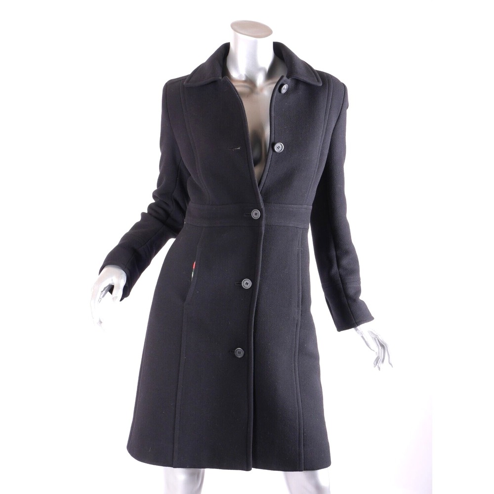 J. Crew Size 2 Black Long Wool Day Coat